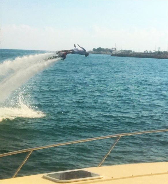 Hello October 🐬🍁 flyboard  flyboardlebanon  wateractivities  watersports... (Joünié)