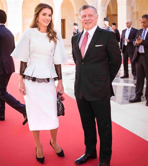 Her Majesty Queen Rania of Jordan looked elegant during the official...