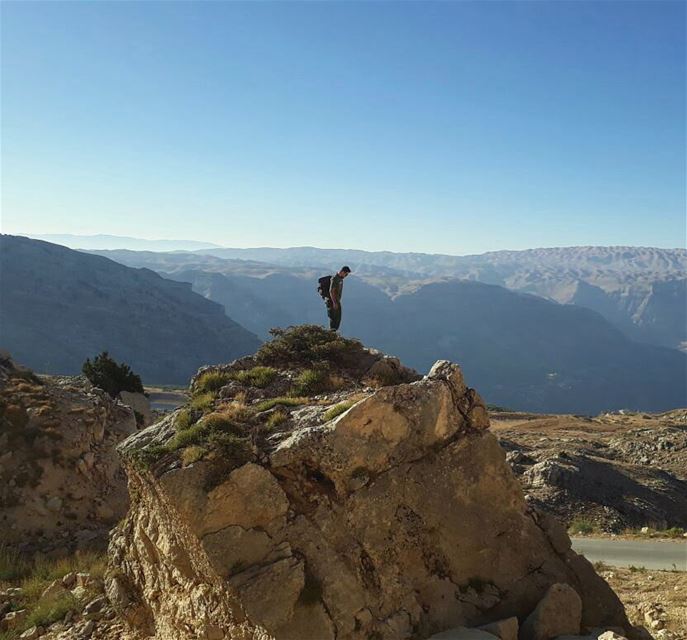 Here I stand alone enjoying my own company...... rockymountains ... (El Laklouk, Mont-Liban, Lebanon)