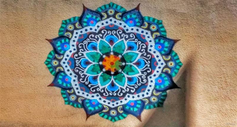 Hidden Wall Mandala finally spotted 😍😍 (Dhoûr Ech Choueïr, Mont-Liban, Lebanon)