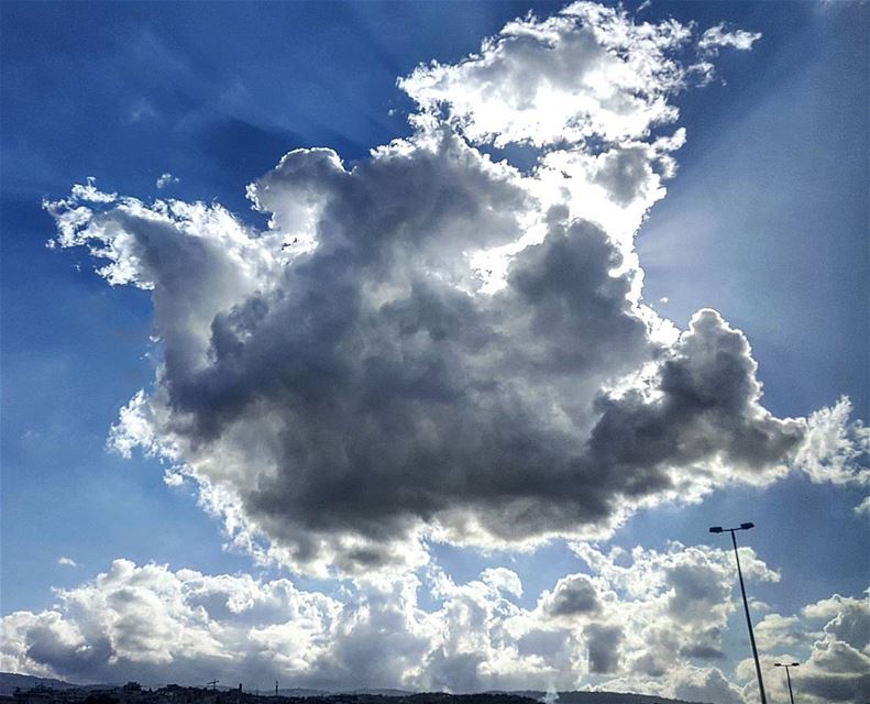 Hide and Seek 🌤.... lebstalkers  clouds  sky  skyporn  skyline ... (Haret Hreik)
