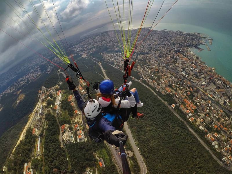 Higher and Higher and Higher. paragliding  tandem  jounieh  flying  gopro...