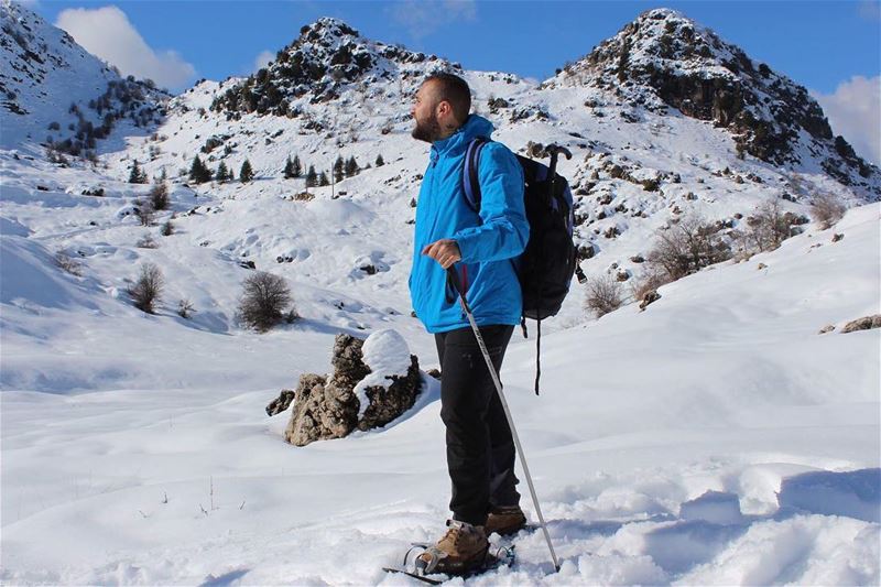  hiker  snowshoeing  hikeradventure  lebanesestyle  lebanesemountains ... (Ehmej, Mont-Liban, Lebanon)