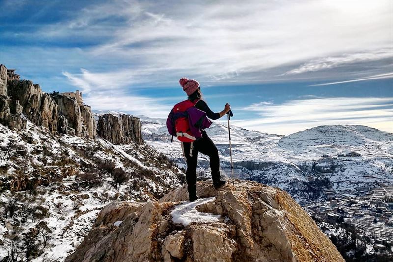  Hiking  SnowHike  Faraya  Lebanon wildernessculture  girlswhohike ... (Faraya, Mont-Liban, Lebanon)