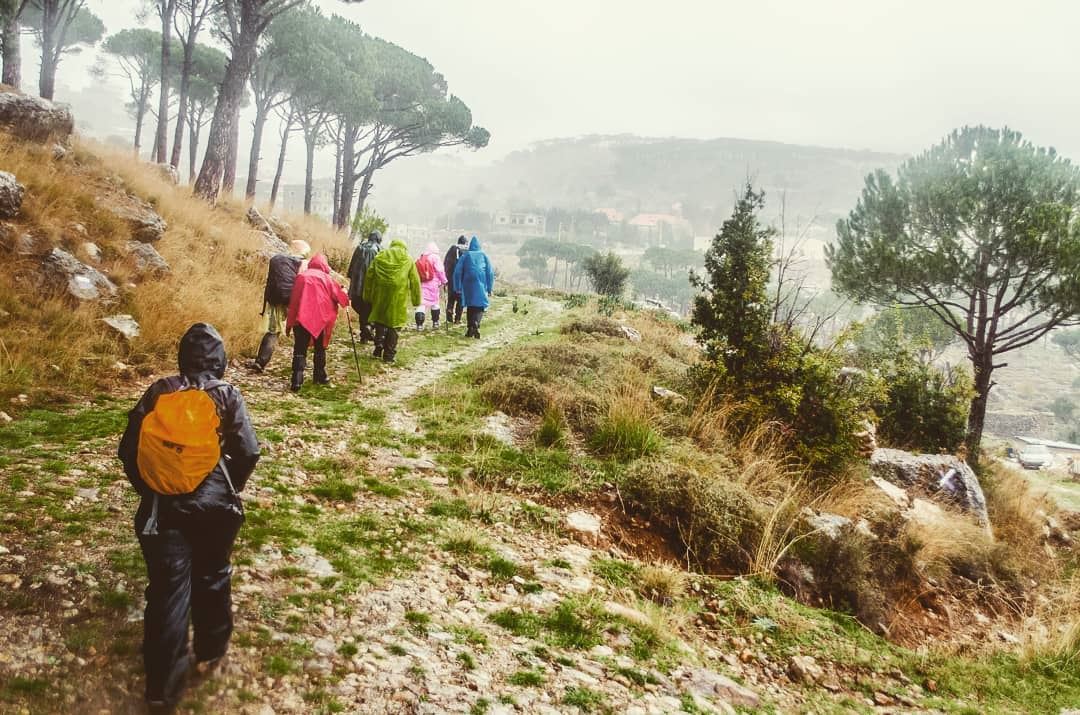 Hiking under the rain Location : Mtein Lebanon  earthpix  earthofficial ... (El Mtaïn, Mont-Liban, Lebanon)