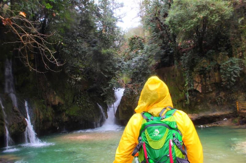  hikingadventures  waterfall  lovelycolors  yellow  baakline حبيتك ما بعرف (Shallalat Al Zarka شلالات الزرقا)