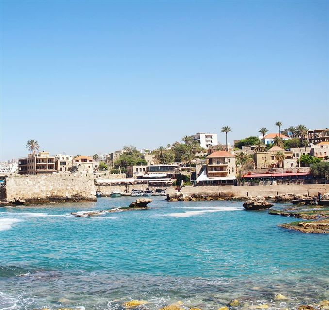 History through the waves! wave  sea  shadesofblue ... (Byblos - Jbeil)