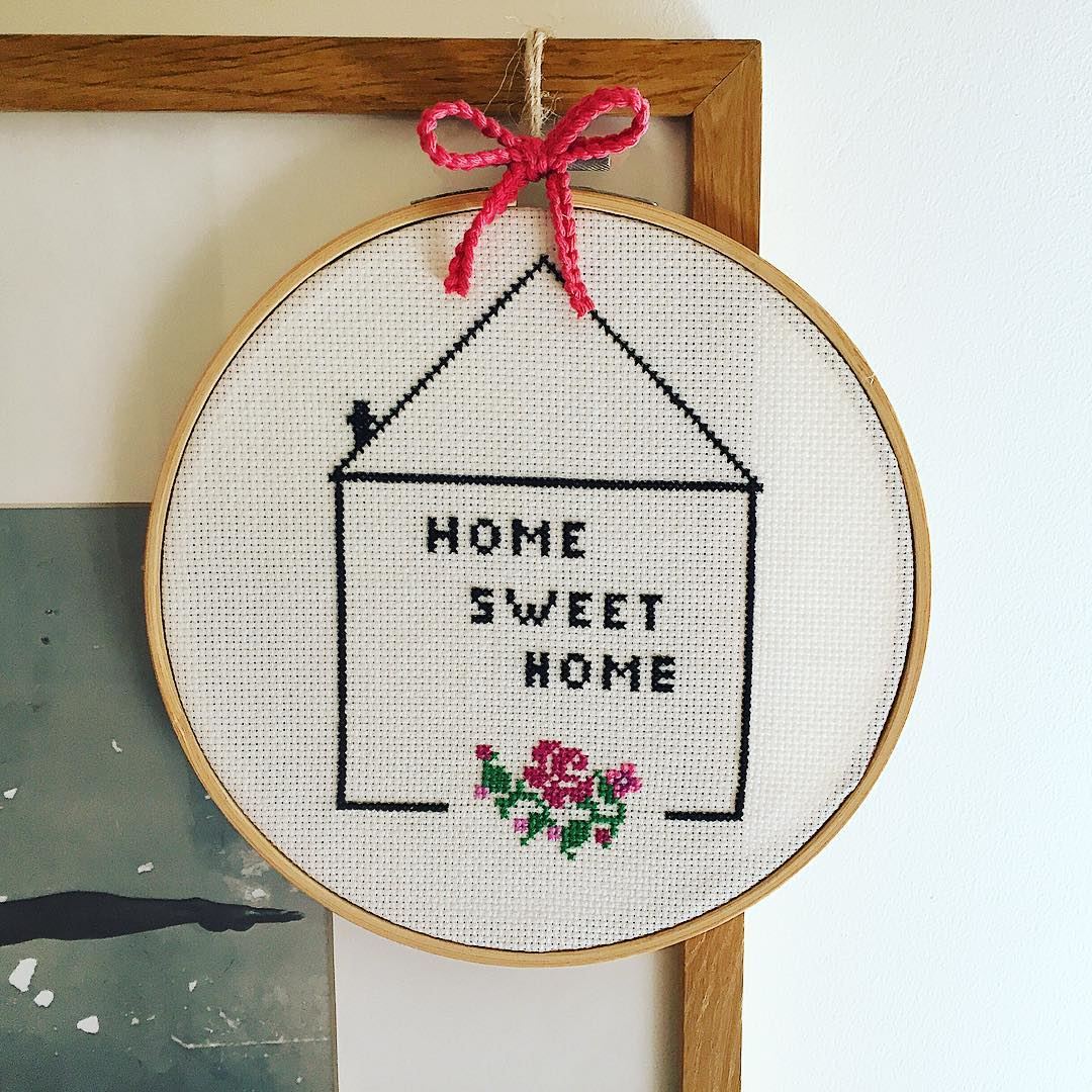 Home is where MOM is 🌹 mothers day ❤️ Write it on fabric by nid d'abeille...