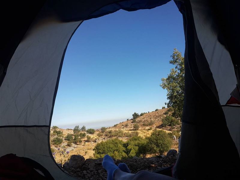 Home is where you pitch your  tent goodmorning  vacationmode with  mylove...