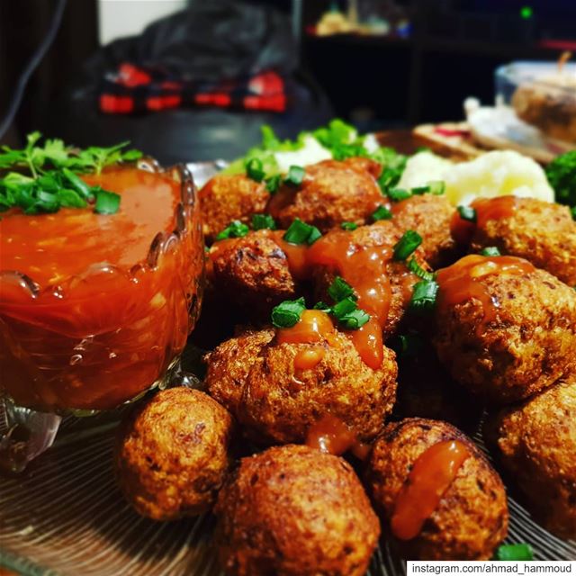  homemade  veggieballs  sweetandsoursauce  foods  foodphotography  foodie ... (Lebanon)
