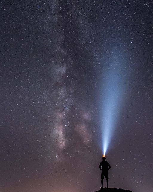 Honey you lost the moon while counting the stars 💫............ (Tannourine Cedars Nature Reserve)