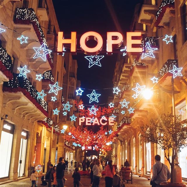 HOPE & PEACE from Beirut  christmastime  christmas2017  beirut  lebanon ... (Downtown Beirut)
