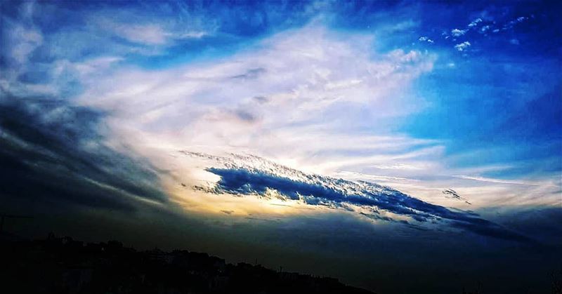 hope shines brighter than the  sun 🌌 cloudscape randomlytaken....... (Ain el-Rihaneh)