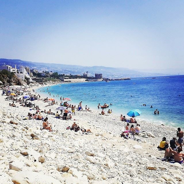 Hot weather 🌞 🌞 it is time for tanning and swimming 🏄,🏊 JBEIL ... (Byblos, Lebanon)