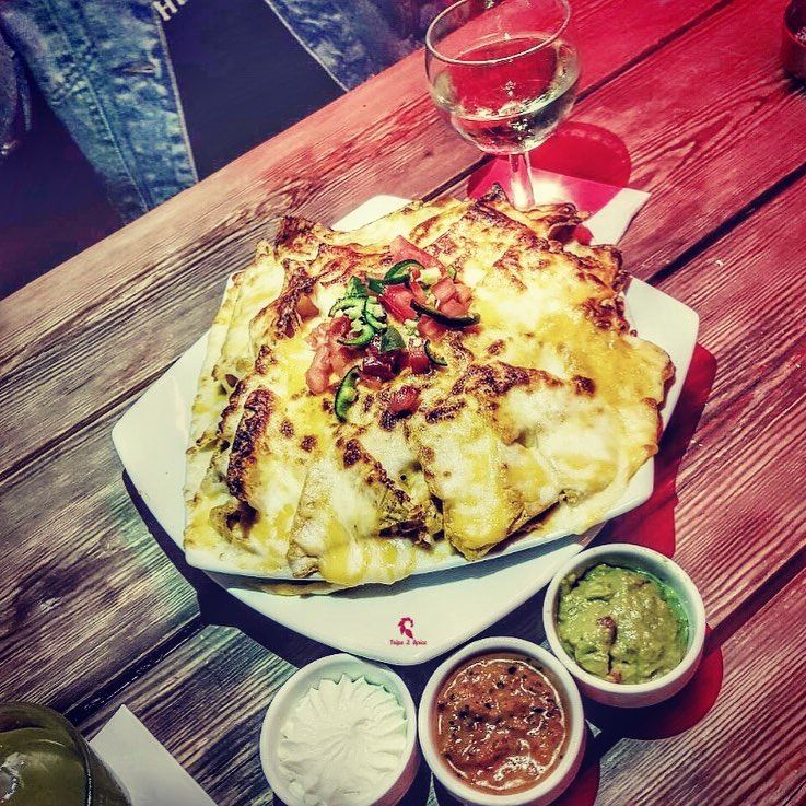 How about some Nachos and wine after a long day of work!? 😉.. =========== (Coop D' Etat rooftop)