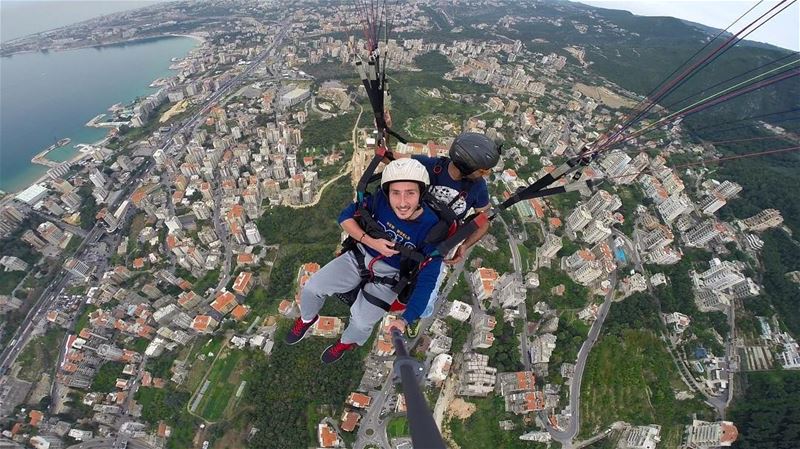 How to be a bird!...... paragliding  lebanonspotlights ... (جونية - Jounieh)