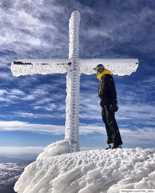 I am not lucky. I am blessed. ❄️⛰️  thenorthface  mikesport  outdoor  life... (Mzaar Kfardebian)