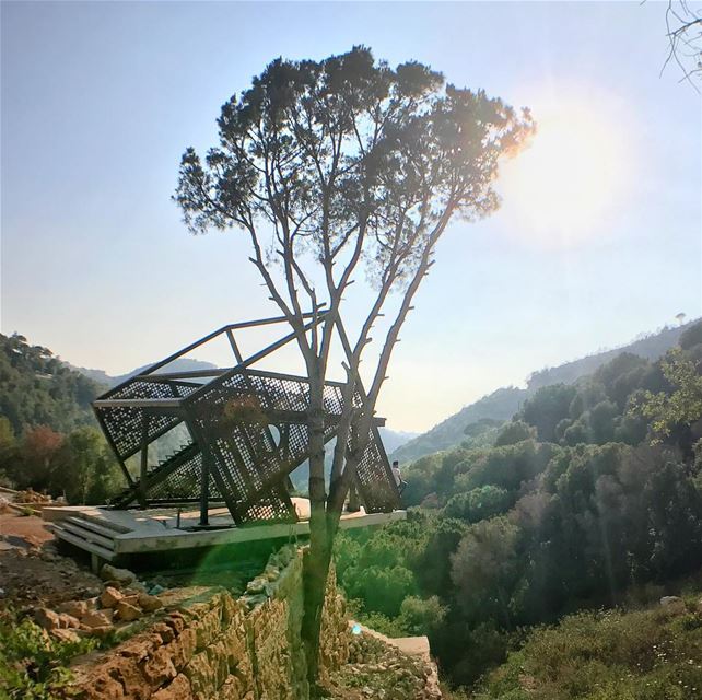 I am somewhere there on the edge.-On way back from... (Jeita Grotto)
