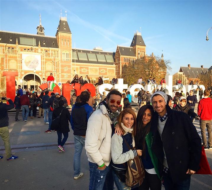 I amsterdam 🇳🇱  lollipop 🍭🍁  amsterdam  lebanon  mikeamanda  friends ... (I Amsterdam Letters)