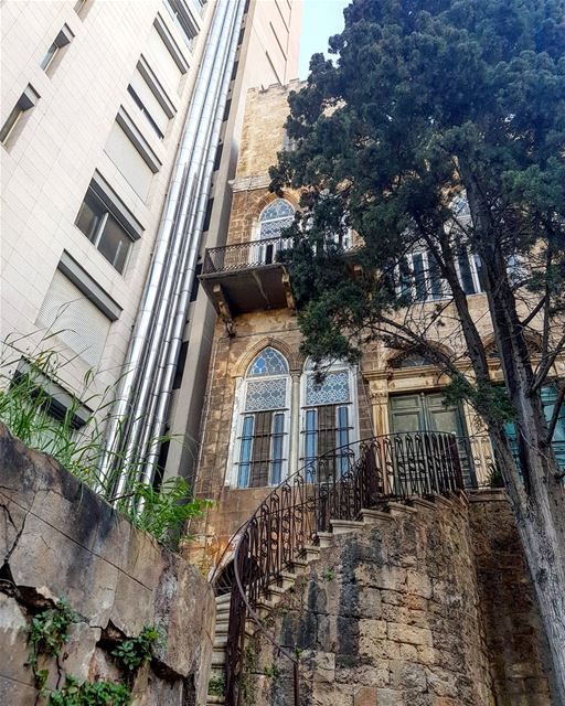 I call it resistance. skyscraper  old  house  beirut  lebanon  middleeast... (Beirut, Lebanon)