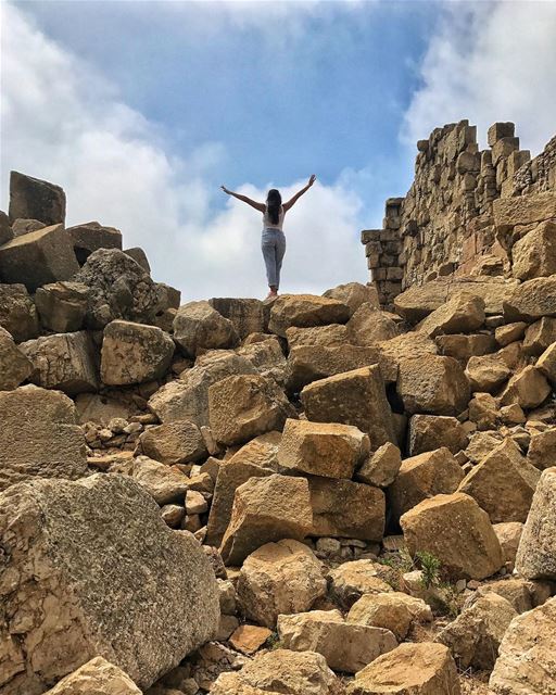 I climbed a pile of ancient rocks today, what did you do? ✨ ... (Ruins Faqra Kfardebian)