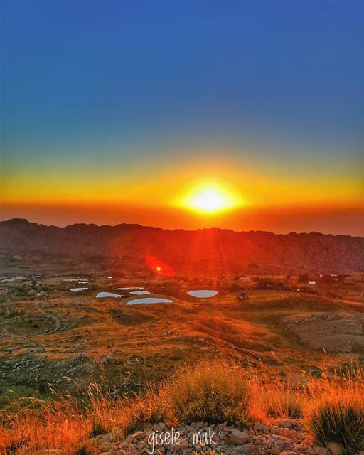 "I climbed uphill for a chance to see the sun setting down in silence but... (Lebanon)