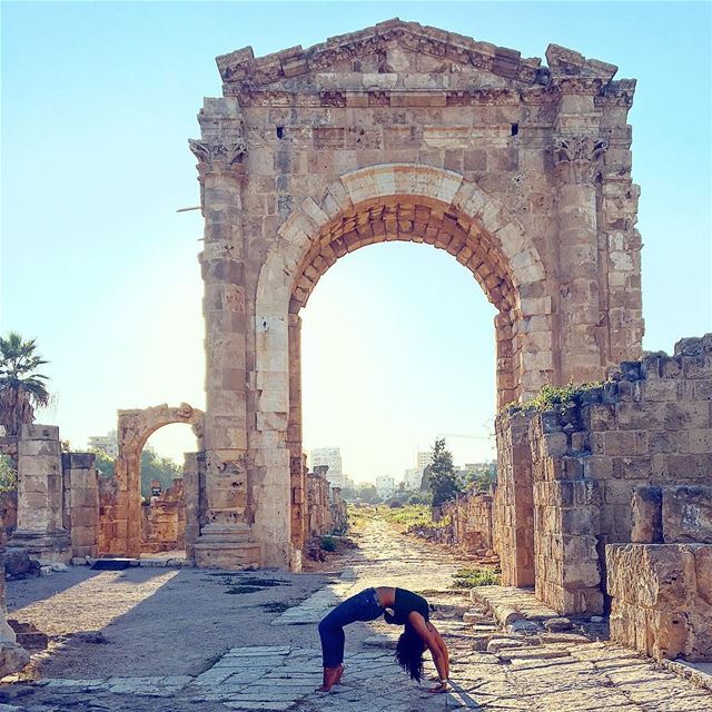 I do things a little bit DIFFERENT. 👌🏼 lebanon  livelovelebanon ... (Roman ruins in Tyre)