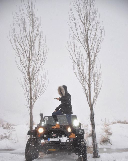 I get so excited about weather like this 😍..... snow  snowflakes ... (Akoura, Mont-Liban, Lebanon)