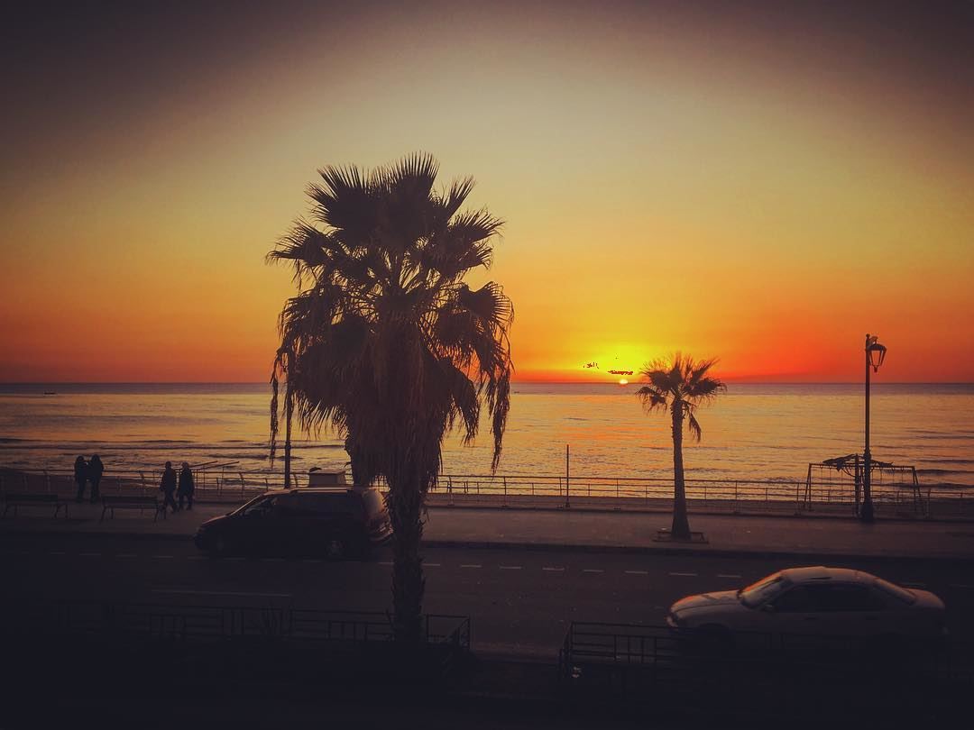 I just need you and some sunsets .. lebanon  beirut  ramletelbayda ... (Ramlat Al Bayda', Beyrouth, Lebanon)