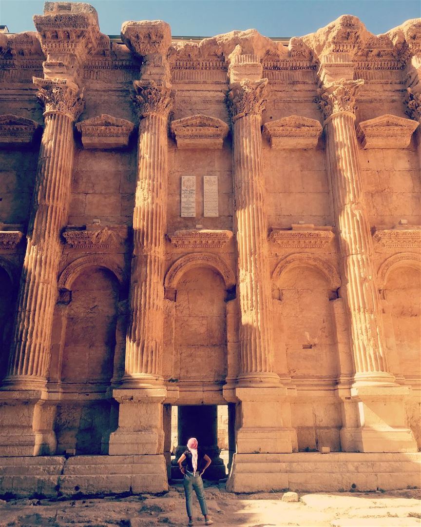 I love places that make me realise how tiny me and my problems are ... (Baalbek , Roman Temple , Lebanon)