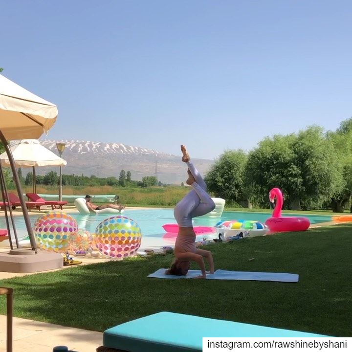 I love practicing my yoga in pretty places.Beautiful sunny Anjar with... (`Anjar, Béqaa, Lebanon)