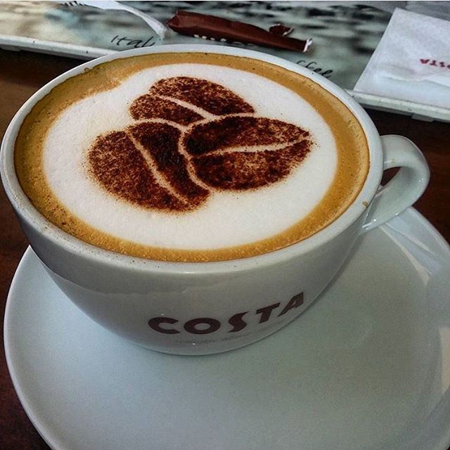 I need my breakfast but first please bring my cappuccino to wake up from the evening of yesterday!!! (Costa)