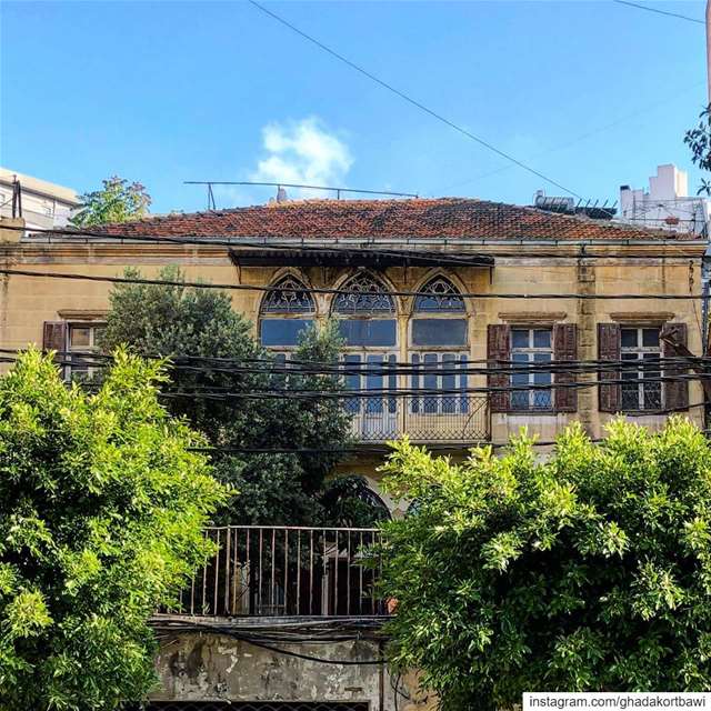 I see skies of blue..... traditional  architecture  vintage  arches ... (Mar-mikhael, Beirut)