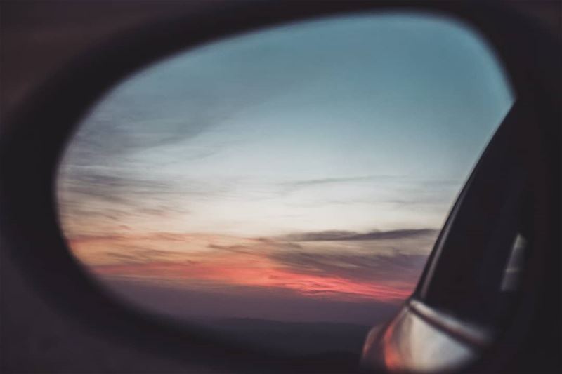 I've never met a sunset I didn't like 🌅••• sunset  mirror  car ... (Lebanon)