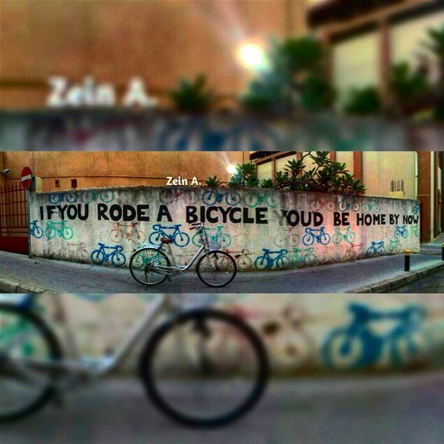 If you rode a bike you'd be home by now 🚴(big thanks for the girl that... (Hamra - حمراء)