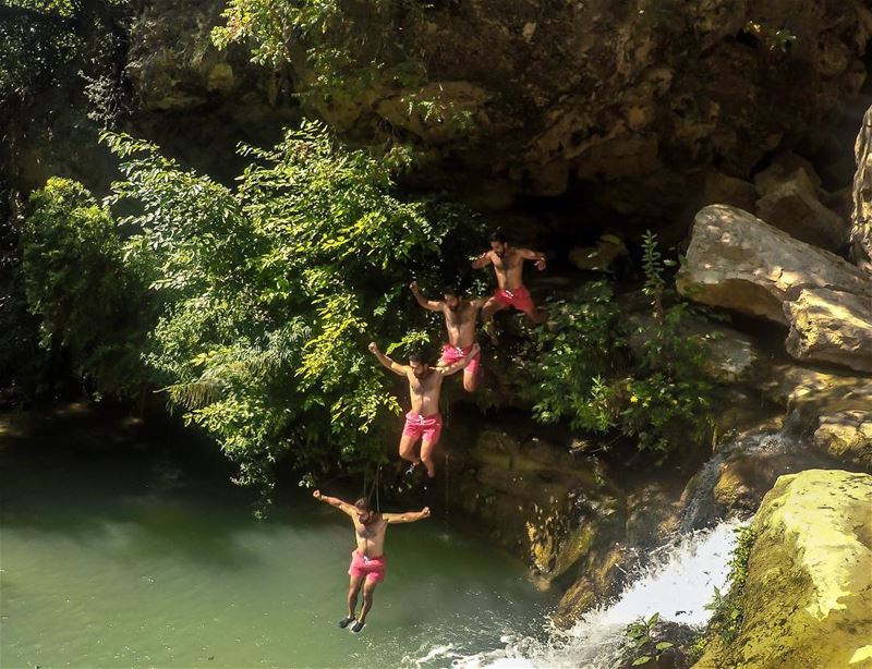 If you search hard enough, We have some pretty sweet cliff jumps ... (Lebanon)
