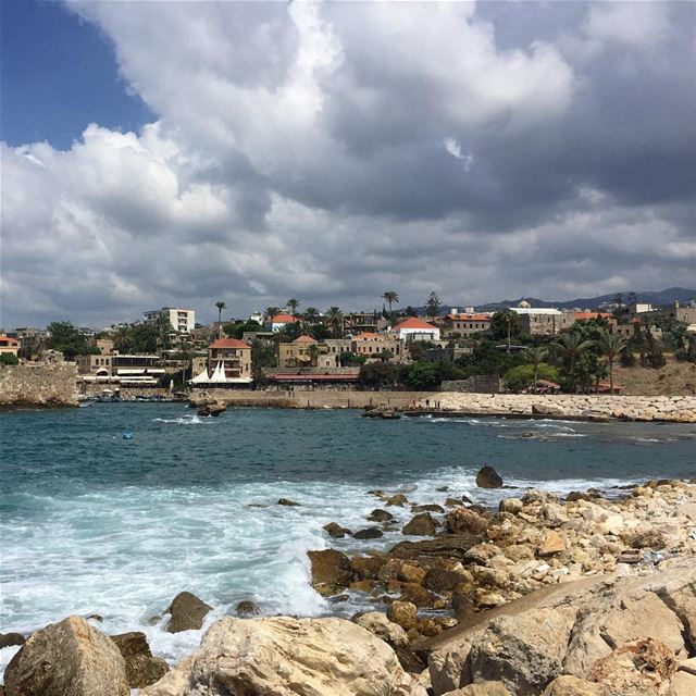  ig_captures  mediterranean  sea  clouds  rocks  waves  byblos ... (Byblos, Lebanon)