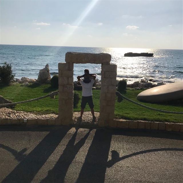  ig_lebanon  fatherandson  sea  view  son  boy  babyboy  instapic ... (Byblos, Lebanon)