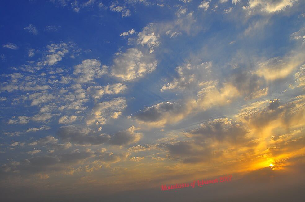 Impressionist sunset as seen from Ballouneh (à la Turner's) clouds... (Ballouneh, Mont-Liban, Lebanon)