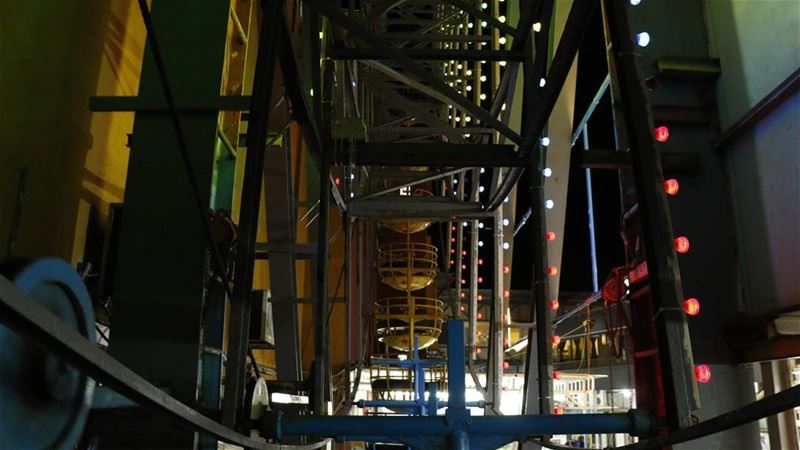 Inside the  beirut  ferriswheel... lebanese  lunapark  citylights ... (Beirut, Lebanon)