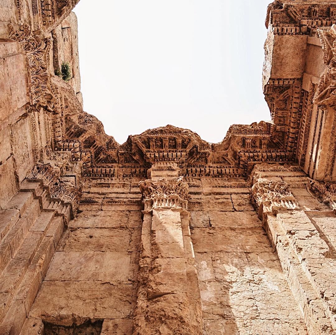 Inside the temple of Bacchus.  10k ... (Baalbek , Roman Temple , Lebanon)