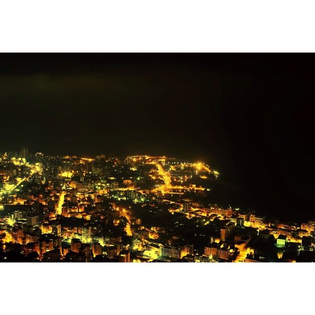  InstaSize marvelous view from  harissa  jonieh  lebanon  night  lights ...