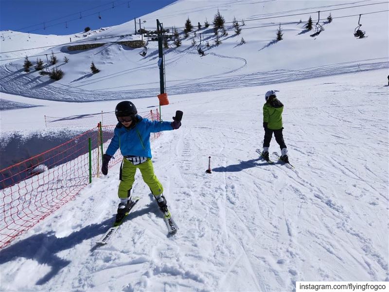 It’s all about doing your best during your lesson!..... flyingfrog ... (Mzaar Ski Resort Kfardebian)