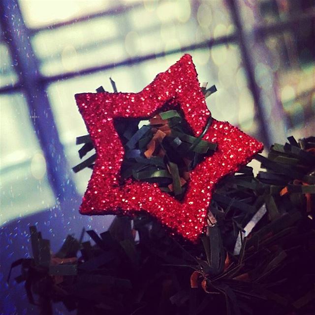 It's  Christmas  red  star  decoration  cmacgm  beirut  Lebanon ...