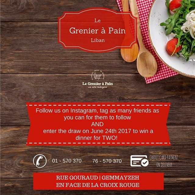 It's Competition Time @legrenierapainliban 🎉🎉🎉.------------------------ (Le Grenier à pain Liban)