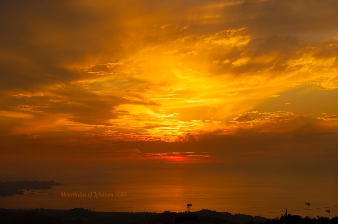 It’s the season of burning skies, few weeks till the Sun sets behind... (Ballouneh, Mont-Liban, Lebanon)