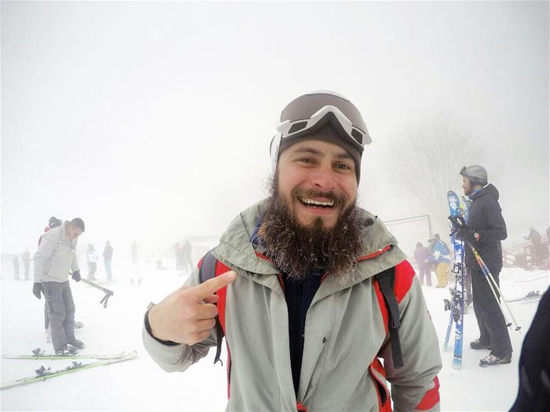 it was cold ? 🤔  frozenbeard  beardlebanon ... (Faraya Mzaar)