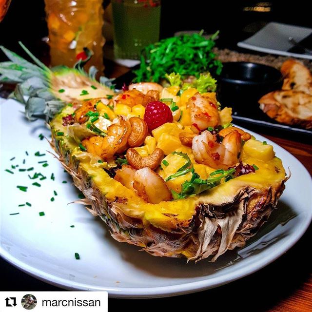 Jackie’s Exotic Shrimp Salad for a delightful evening! Repost @marcnissan (Jackieo)