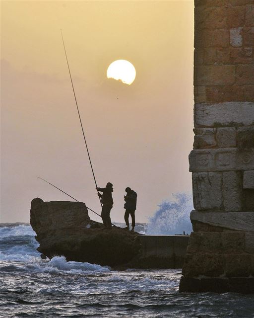 Jbeil: admiration....Waves crashed straight into them, and they didn’t... (Jbeil جبيل)