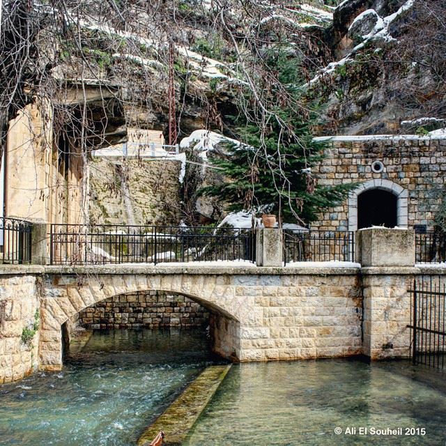  jezzine  river  tb  winter  snow  trees  old  rocks  south_lebanon ... (Jezzîne, Al Janub, Lebanon)